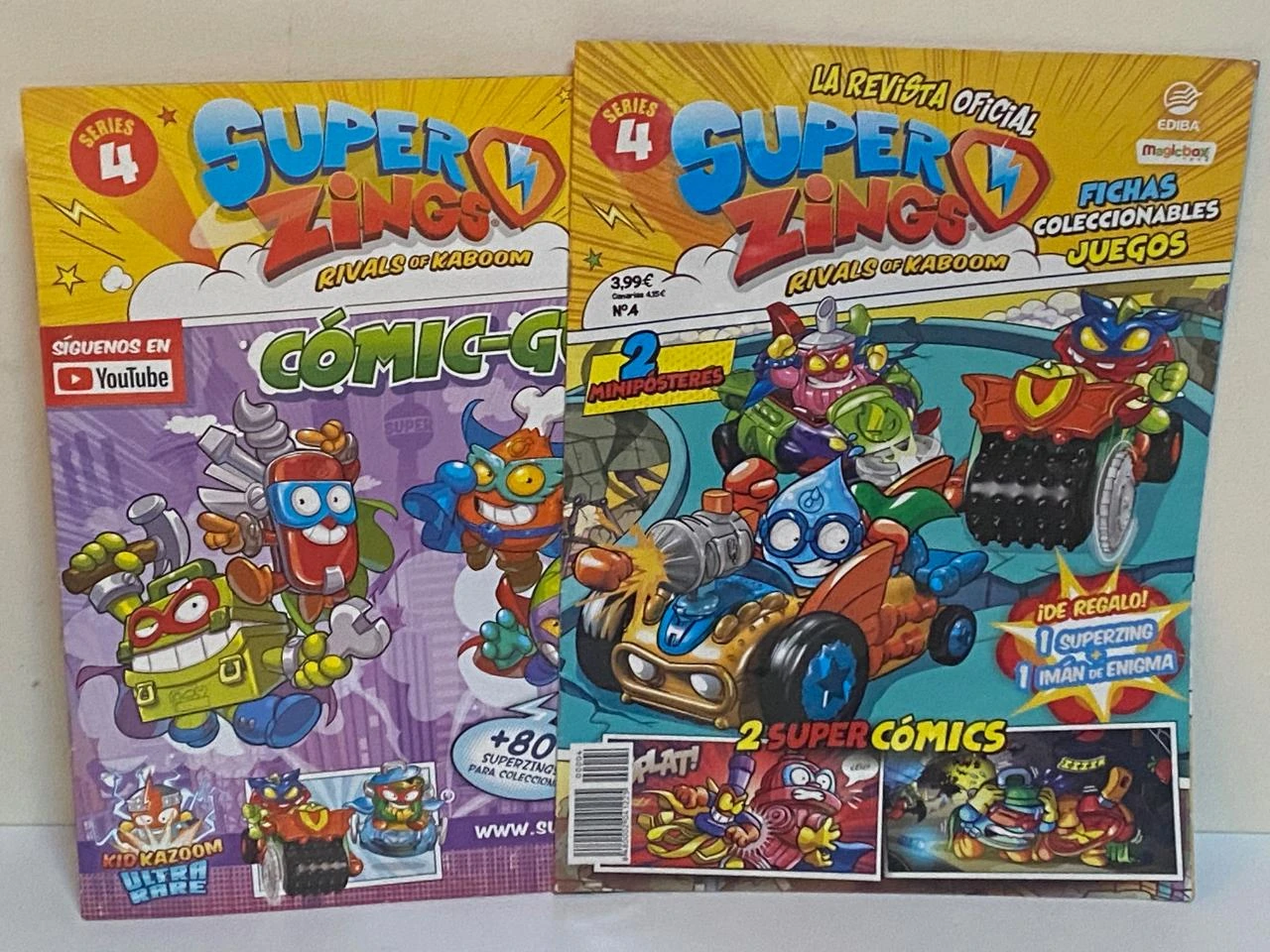 Superzings serie 4 Revista oficial número 4 y Comic-guía